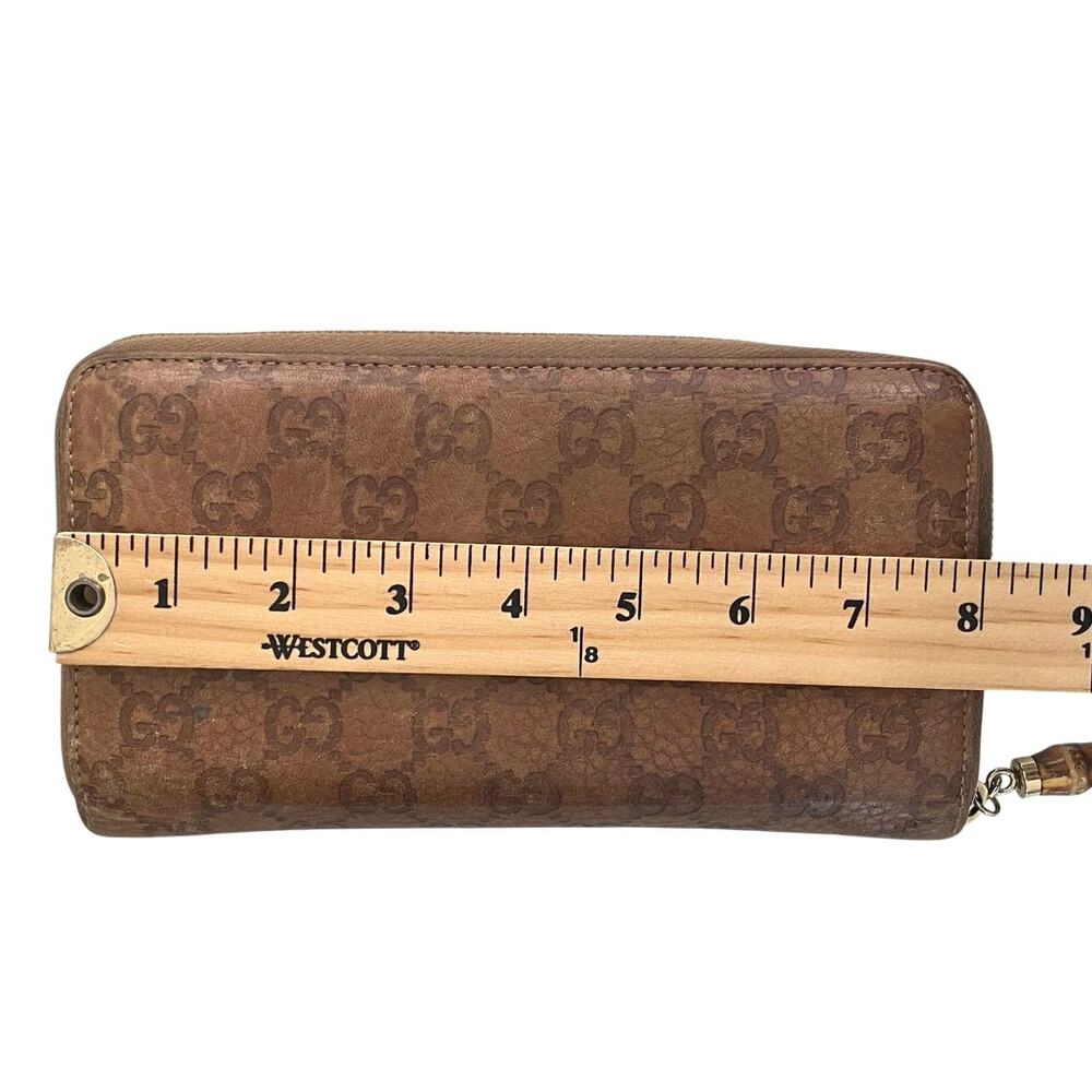 Gucci tassle brown OLD LIBECCIO GG leather organizer wallet - Picture 11 of 16